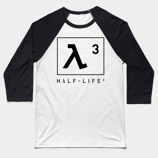 Half Life 3 Dark Lambda Symbol Baseball T-Shirt by Hataka